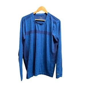 Stio Blue Long Sleeve Men's Activewear T-Shirt Size Large
